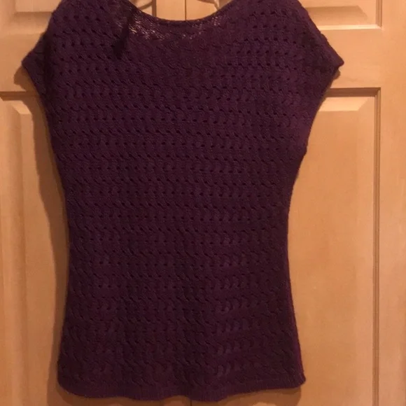 Coldwater Creek Purple Scoop Neck Sweater - Picture 5 of 6